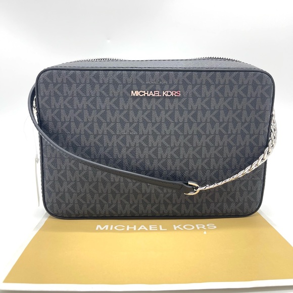 Michael Kors Large EW Chain Crossbody Bag Black - Picture 2 of 8